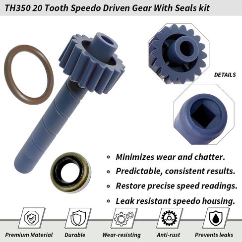 TH350 ترس عداد السرعة ذو 20 سنًا مع مجموعة مبيت سبيدو تتضمن الأختام ودعامة التثبيت، توربو 350 (GM TH350) استبدال ترس سبيدو - أزرق in Saudi Arabia
