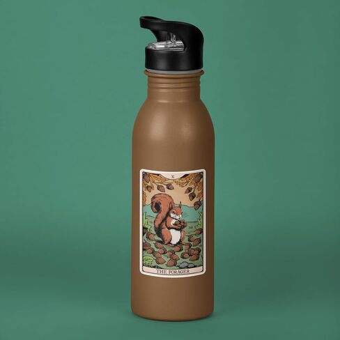 Forager Squirrel Tarot Card Sticker, 3.5" Foraging Squirrels Vinyl Decal Stickers, Animals Nature Waterproof Decals for Laptop, Car, Water Bottle in Saudi Arabia