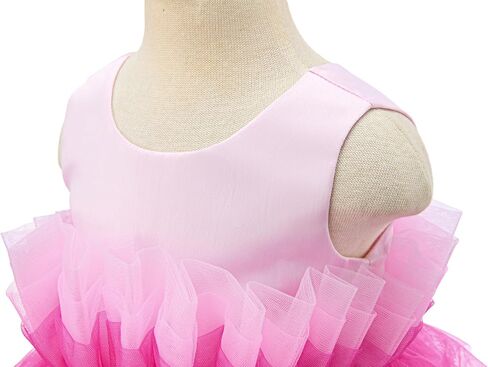 Bow Dream Baby Girls Party Dress Rainbow Tulle 3D Embroidery Beading Princess Wedding Dresses in Kuwait