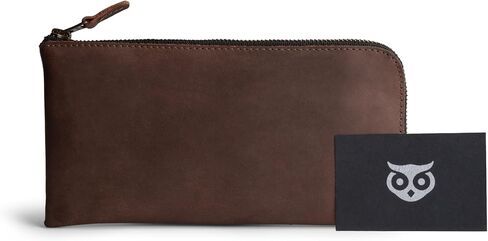 Hide & Drink, Leather Long Zippered Wallet, Holds Up to 8 Cards Plus Coins And Flat Bills, Phone Holder, Travel Essentials, Handmade (Bourbon Brown) in Saudi Arabia