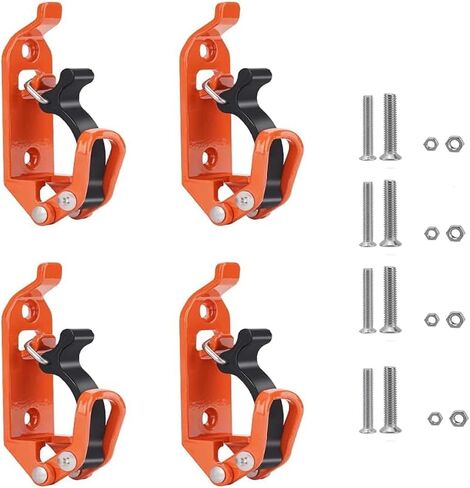 4 Pcs Shovel Mount for Roof Rack,Metal Rubber Clamps,Quick Release Axe Holder Wall Mounting Kit Fit 0.67" to 1.57" Diameter Tools in Saudi Arabia