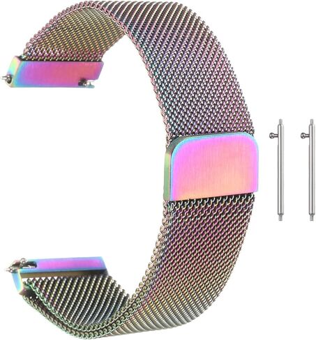 Harfington الفولاذ المقاوم للصدأ الشبكة الشبكية شريط سريع الإفراج عن حزام مراقبة المعادن مع المعادن مع مشبك مغناطيسي للرجال النساء in Kuwait