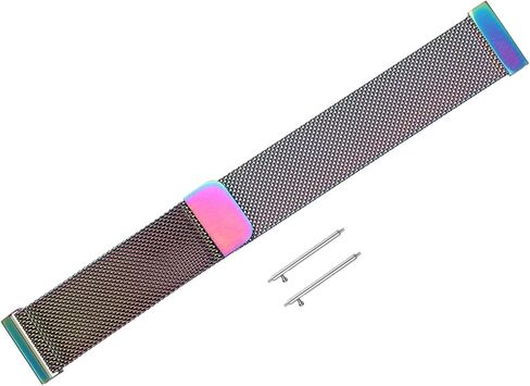 Harfington الفولاذ المقاوم للصدأ الشبكة الشبكية شريط سريع الإفراج عن حزام مراقبة المعادن مع المعادن مع مشبك مغناطيسي للرجال النساء in Kuwait