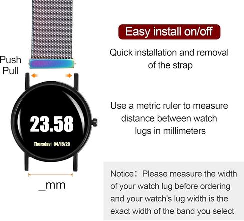 Harfington الفولاذ المقاوم للصدأ الشبكة الشبكية شريط سريع الإفراج عن حزام مراقبة المعادن مع المعادن مع مشبك مغناطيسي للرجال النساء in Kuwait