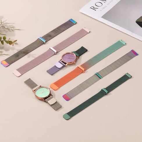 Harfington الفولاذ المقاوم للصدأ الشبكة الشبكية شريط سريع الإفراج عن حزام مراقبة المعادن مع المعادن مع مشبك مغناطيسي للرجال النساء in Kuwait