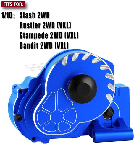 جزء ترقيات كامل لناقل الحركة المعدني لـ 1/10 Slash/Rustler/Stampede/Bandit 2WD(VXL)، علبة التروس مع 76T 83T 86T 90T Gear، Diff، قابض النعال ومجموعة إعادة البناء، لوحة الضغط، أزرق داكن in Saudi Arabia