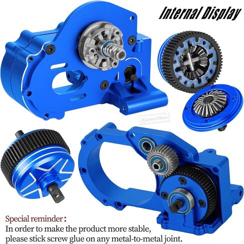 جزء ترقيات كامل لناقل الحركة المعدني لـ 1/10 Slash/Rustler/Stampede/Bandit 2WD(VXL)، علبة التروس مع 76T 83T 86T 90T Gear، Diff، قابض النعال ومجموعة إعادة البناء، لوحة الضغط، أزرق داكن in Saudi Arabia