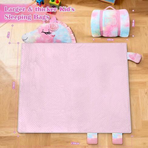 Toddler Nap Mat,Elephant Kids Sleeping Bag 67‘’×27‘’,Extra Large Slumber Bag Thick with Removable Pillow for Girls Boys,Soft Plush Roll Up Sleeping Mat Lightweight for Preschool,Daycare,Travel in Saudi Arabia