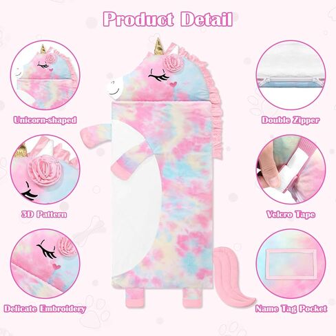 Toddler Nap Mat,Elephant Kids Sleeping Bag 67‘’×27‘’,Extra Large Slumber Bag Thick with Removable Pillow for Girls Boys,Soft Plush Roll Up Sleeping Mat Lightweight for Preschool,Daycare,Travel in Saudi Arabia