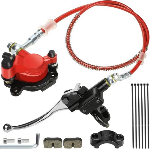 YOXUFA Mini Bike Hydraulic Brake Caliper Kit + 180mm Mini Bike Disc Brake Rotor for Baja Doodle Bug DB30 Blitz Dirt Bug Racer Coleman Motovox Predator 79cc 97cc 2.8hp Engine Parts in Saudi Arabia