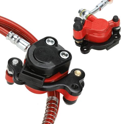 YOXUFA Mini Bike Hydraulic Brake Caliper Kit + 180mm Mini Bike Disc Brake Rotor for Baja Doodle Bug DB30 Blitz Dirt Bug Racer Coleman Motovox Predator 79cc 97cc 2.8hp Engine Parts in Saudi Arabia