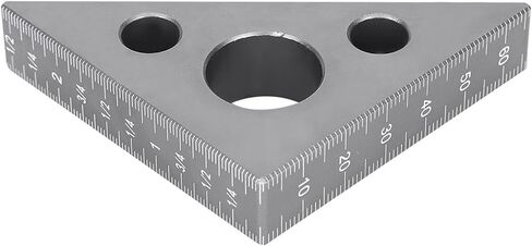 Triangle Ruler Aluminum Alloy 45 90 Degree Frosted Right Angle Woodworking Tool Precision Measuring for Carpentry DIY Projects 95x68x15mm in Saudi Arabia