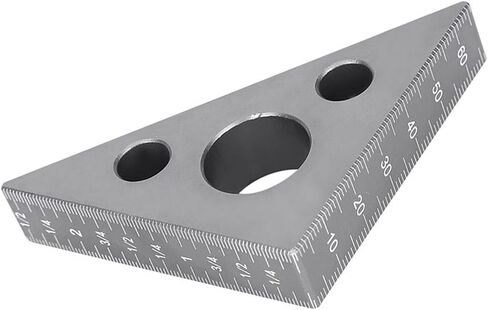 Triangle Ruler Aluminum Alloy 45 90 Degree Frosted Right Angle Woodworking Tool Precision Measuring for Carpentry DIY Projects 95x68x15mm in Saudi Arabia