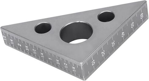 Triangle Ruler Aluminum Alloy 45 90 Degree Frosted Right Angle Woodworking Tool Precision Measuring for Carpentry DIY Projects 95x68x15mm in Saudi Arabia