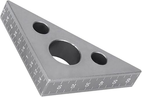 Triangle Ruler Aluminum Alloy 45 90 Degree Frosted Right Angle Woodworking Tool Precision Measuring for Carpentry DIY Projects 95x68x15mm in Saudi Arabia