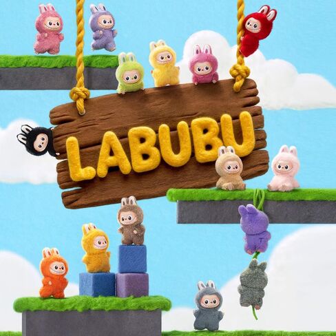 POP MART The Monsters Pin for Love Series-Vinyl Plush Blind Box (N-Z)، ألعاب Labubu القابلة للتجميع، هدايا عيد ميلاد للعطلات للفتيات والفتيان، صندوق واحد in Kuwait