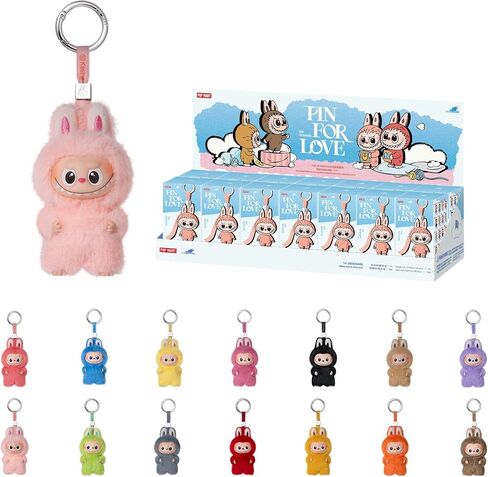 POP MART The Monsters Pin for Love Series-Vinyl Plush Blind Box (N-Z)، ألعاب Labubu القابلة للتجميع، هدايا عيد ميلاد للعطلات للفتيات والفتيان، صندوق واحد in Kuwait