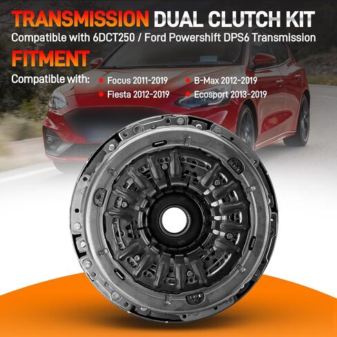 6DCT250 DPS6 Auto Transmission Clutch Kit with Clutch Release Fork & Bearing Compatible with Ford Focus 2011-2019 Fiesta B-Max 2012-2019 Ecosport 2013-2019 Replace# 602000800 Clutch Fork Kit in Saudi Arabia