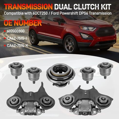 6DCT250 DPS6 Auto Transmission Clutch Kit with Clutch Release Fork & Bearing Compatible with Ford Focus 2011-2019 Fiesta B-Max 2012-2019 Ecosport 2013-2019 Replace# 602000800 Clutch Fork Kit in Saudi Arabia