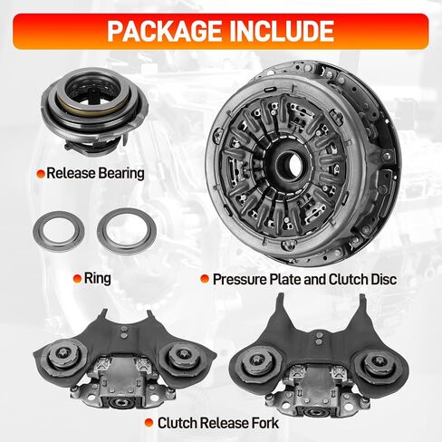 6DCT250 DPS6 Auto Transmission Clutch Kit with Clutch Release Fork & Bearing Compatible with Ford Focus 2011-2019 Fiesta B-Max 2012-2019 Ecosport 2013-2019 Replace# 602000800 Clutch Fork Kit in Saudi Arabia
