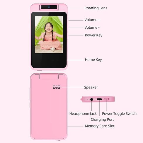 Kids Digital Camera, Kids Smart Phone for Girls Toys, Kids Toys Smart Phone 1080P 48MP Kids Camera Video Camcorder with 2.8 Inch, MP3 Music Player (Purple) in Saudi Arabia