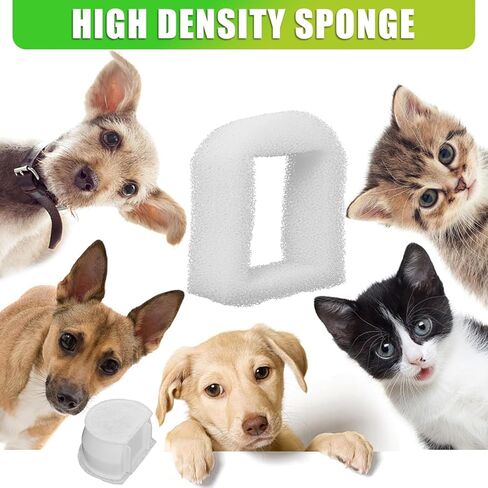 Foam Pre-Filter and Carbon Filter for Petsafe Compatible with Drinkwell Fountain Stainless Steel 360 Avalon, Pagoda Seascape and Sedona Water Bowl, Dog and Cat Pet Water Fountain Prefilters(16 Packs) in Kuwait