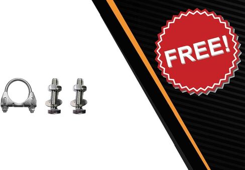 Exhaust Extension Pipe Compatible for 2004-2006 Chevy Colorado 3.5L | Stainless Steel | Northeastern Exhaust | Free Clamp & Bolts & Nuts | Direct Fit in Saudi Arabia