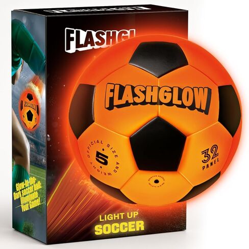 Light Up Soccer Ball Gift For Boys: Glow In The Dark - Toys For Kids & Teens Ages 8-15 - Birthday Christmas Easter Ideas - Outdoor Sports Activity Night Play - 8 9 10 11 12 13 14 15 Years Old Teenager in Saudi Arabia