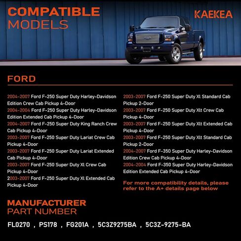 FL0270 مجموعة مرسل وحدة إرسال الوقود متوافقة مع Ford F-250 F-350 Super Duty 2003-2007 لاستبدال PS178 FG201A 5C3Z9275BA 5C3Z-9275-BA in Kuwait