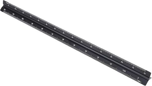 Triangular Engineer Scale Ruler Aluminum Architect Scale Ruler Technical Drawing Ruler 30cm with 1:100 1:200 1:250 1:300 1:400 1:500 Scales for Architecture Engineering Drafting in Saudi Arabia