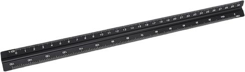 Triangular Engineer Scale Ruler Aluminum Architect Scale Ruler Technical Drawing Ruler 30cm with 1:100 1:200 1:250 1:300 1:400 1:500 Scales for Architecture Engineering Drafting in Saudi Arabia