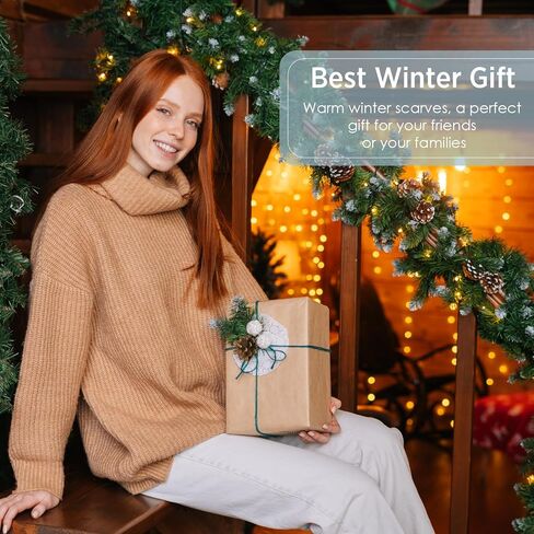 24 Pieces Winter Scarves in Bulk Men Women Polar Fleece Scarves Warm Winter Tassel Scarf Homeless Care Gift Unisex Christmas in Kuwait