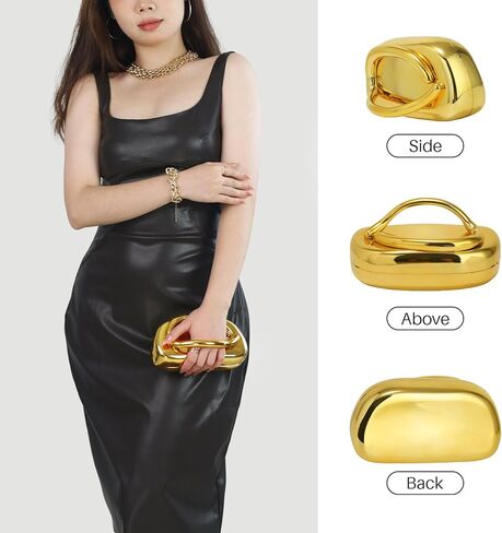 محفظة مخلب الأكريليك للنساء ، فريدة من نوعها المعدنية المعدنية مقبض حقيبة مسائية لحفل حفل زفاف رسمي in Kuwait