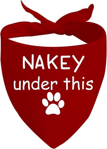 JXGZSO قطعة واحدة من باندانا الكلاب المرحة I'm Nakey Under This Dog Bandana Naked Dog Scarf (Nakey Under Dog) in Kuwait