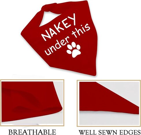 JXGZSO قطعة واحدة من باندانا الكلاب المرحة I'm Nakey Under This Dog Bandana Naked Dog Scarf (Nakey Under Dog) in Kuwait