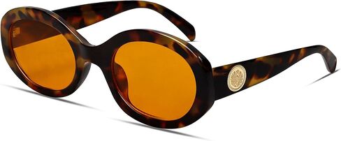 Tya Retro Oval Sunglasses for Women 90s Round Chic UV400 Protection 2025 Crunky Chicen Frame Classes in Kuwait