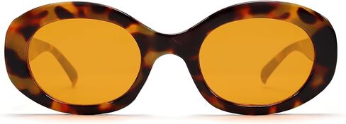 Tya Retro Oval Sunglasses for Women 90s Round Chic UV400 Protection 2025 Crunky Chicen Frame Classes in Kuwait