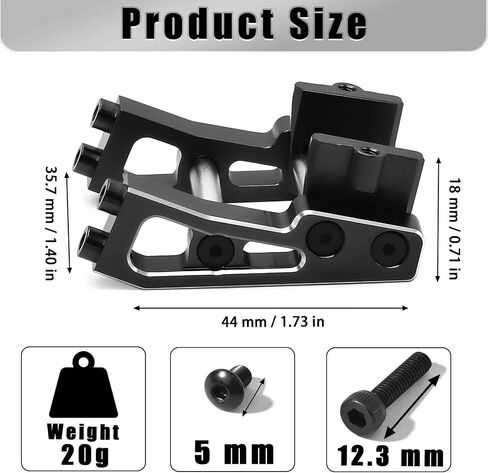 حامل جناح قابل للتعديل من سبائك الألومنيوم 1/14 Typhon لـ ARRMA 1/14 Typhon GROM 223S، جزء ترقية بآلة CNC دقيقة، ثبات معزز للسباقات عالية السرعة والطرق الوعرة باللون الأزرق in Kuwait