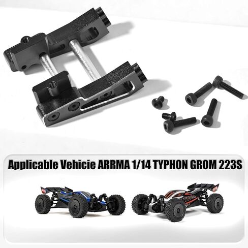حامل جناح قابل للتعديل من سبائك الألومنيوم 1/14 Typhon لـ ARRMA 1/14 Typhon GROM 223S، جزء ترقية بآلة CNC دقيقة، ثبات معزز للسباقات عالية السرعة والطرق الوعرة باللون الأزرق in Kuwait