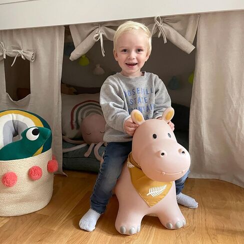 Kindsgut Bouncy Animal Hopper Hippo for Children, Designed in Germany, Playful and Modern Colors, air Pump Included, Indoors and Outdoors in Kuwait