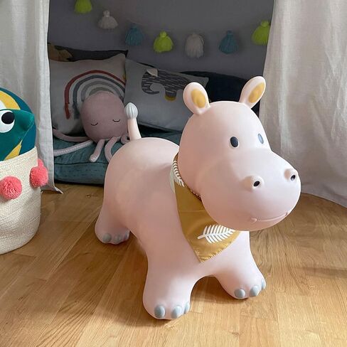 Kindsgut Bouncy Animal Hopper Hippo for Children, Designed in Germany, Playful and Modern Colors, air Pump Included, Indoors and Outdoors in Kuwait