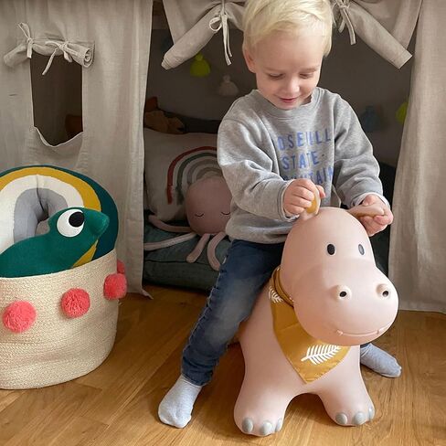 Kindsgut Bouncy Animal Hopper Hippo for Children, Designed in Germany, Playful and Modern Colors, air Pump Included, Indoors and Outdoors in Kuwait