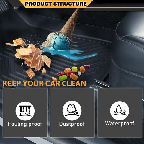 G-PLUS,Cargo Liners Compatible with Honda Accord Sedans 2013-2017, Floor Liners 1st & 2nd Row, Truck Mats All Weather Full Cover Protection in Saudi Arabia