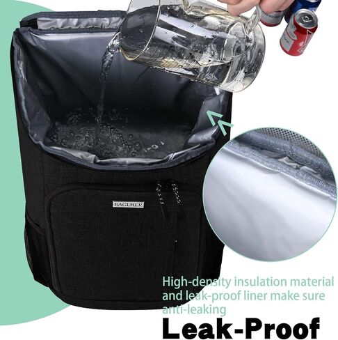 BAGLHER Lightweight Insulated Cooler Backpack - 30 Cans, Leak-Proof for Lunch, Picnic, Hiking, Camping Trips in Kuwait