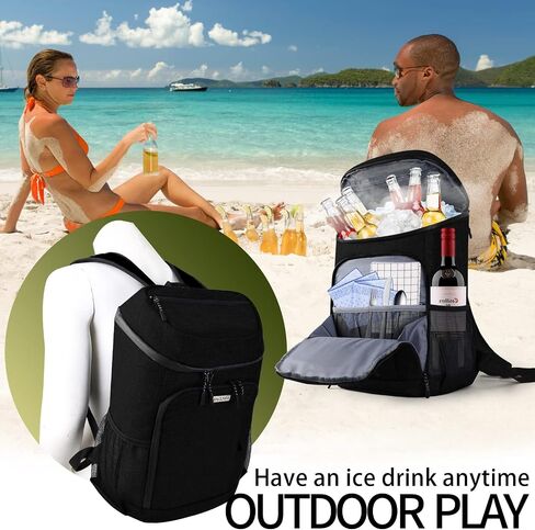 BAGLHER Lightweight Insulated Cooler Backpack - 30 Cans, Leak-Proof for Lunch, Picnic, Hiking, Camping Trips in Kuwait