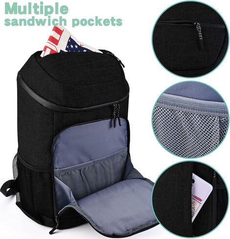 BAGLHER Lightweight Insulated Cooler Backpack - 30 Cans, Leak-Proof for Lunch, Picnic, Hiking, Camping Trips in Kuwait