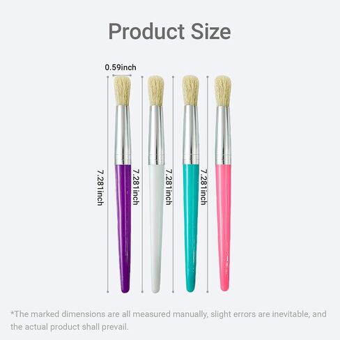 4-Pcs Professional Painting Brushes Set - Suitable for Acrylic Oil-Based Washable coatings& Easy to Clean | Multi-Purpose Acrylic/Oil/Watercolor Tools in Saudi Arabia
