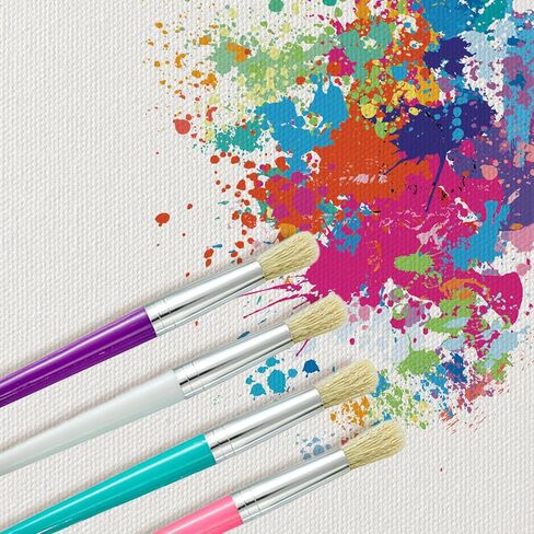 4-Pcs Professional Painting Brushes Set - Suitable for Acrylic Oil-Based Washable coatings& Easy to Clean | Multi-Purpose Acrylic/Oil/Watercolor Tools in Saudi Arabia