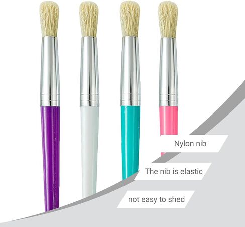 4-Pcs Professional Painting Brushes Set - Suitable for Acrylic Oil-Based Washable coatings& Easy to Clean | Multi-Purpose Acrylic/Oil/Watercolor Tools in Saudi Arabia
