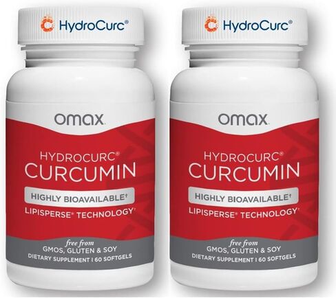 3 Pack HydroCurc Turmeric Curcumin Softgels, Highly Bioavailable MCT Oil Nanoparticle for Potency & Absorption, Joint Health, 180 Softgels in Saudi Arabia